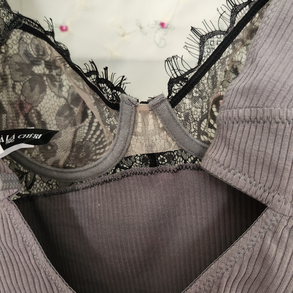 Oh La La Cheri Eyelash Lace Bodysuit - Picture 11 of 11
